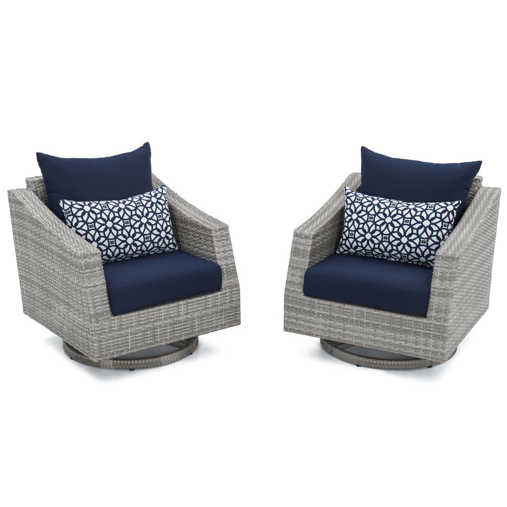 Cannes Set of 2 Sunbrella Outdoor Motion Club Chairs