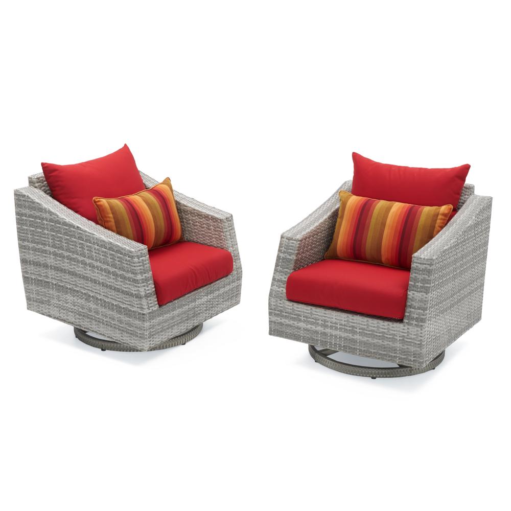 Cannes Set of 2 Sunbrella Outdoor Motion Club Chairs