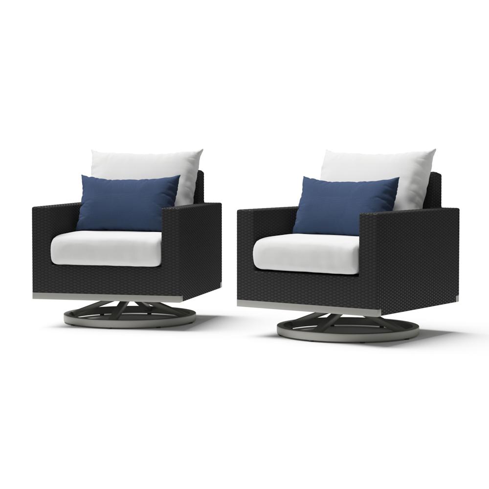 Milo Espresso Sunbrella Outdoor Motion Club Chairs