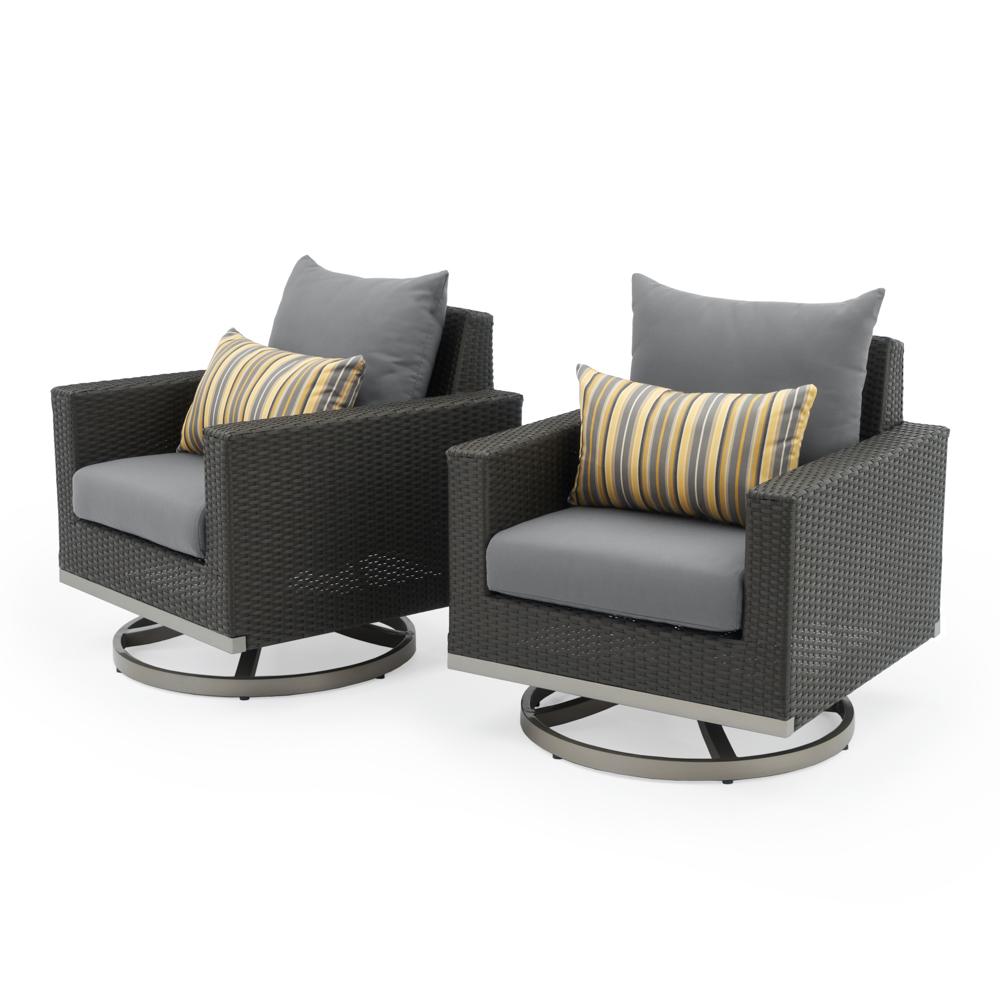 Milo Espresso Sunbrella Outdoor Motion Club Chairs