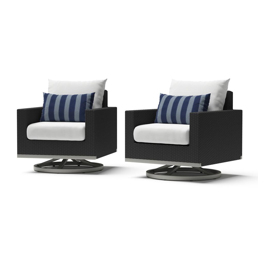 Milo Espresso Sunbrella Outdoor Motion Club Chairs