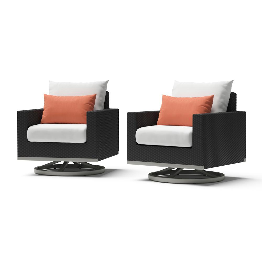 Milo Espresso Sunbrella Outdoor Motion Club Chairs