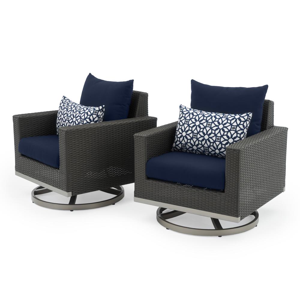 Milo Espresso Sunbrella Outdoor Motion Club Chairs