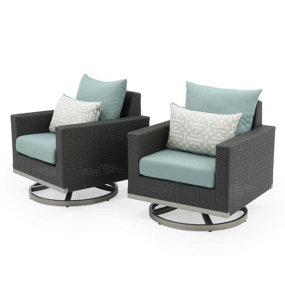 Milo Espresso Sunbrella Outdoor Motion Club Chairs