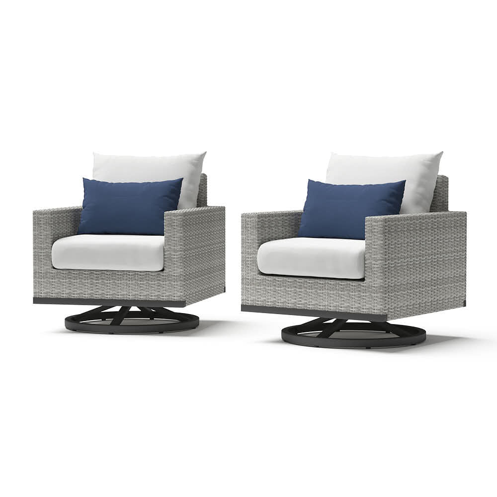 Milo Espresso Sunbrella Outdoor Motion Club Chairs
