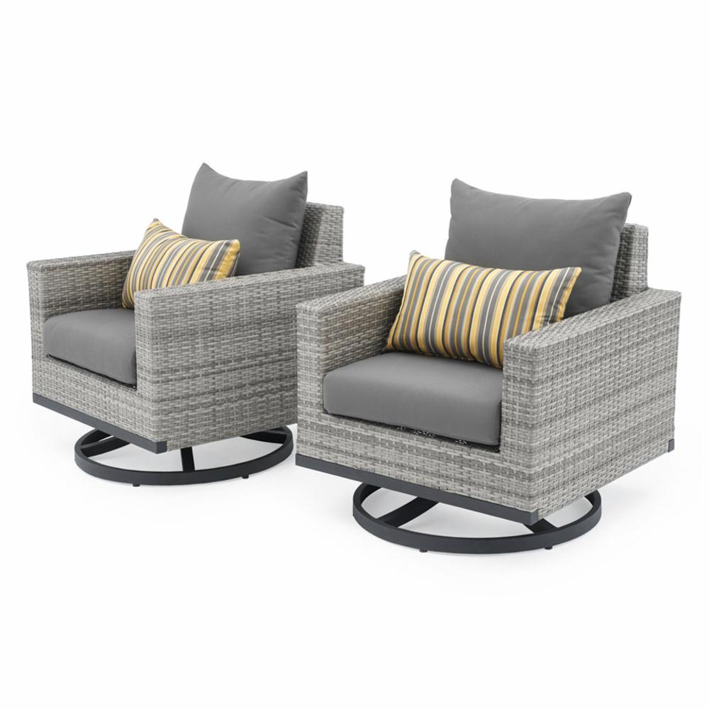 Milo Espresso Sunbrella Outdoor Motion Club Chairs