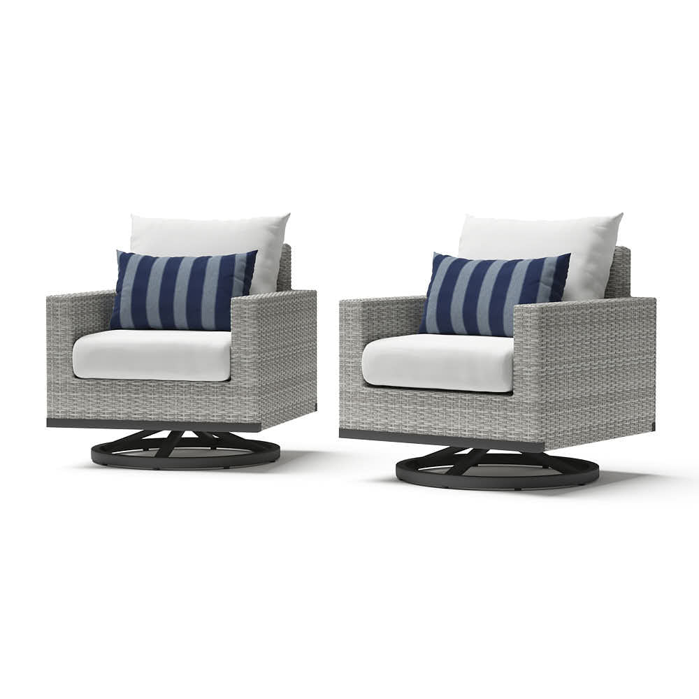 Milo Espresso Sunbrella Outdoor Motion Club Chairs