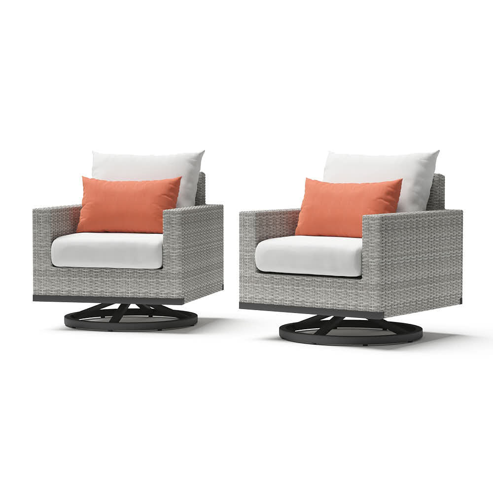 Milo Espresso Sunbrella Outdoor Motion Club Chairs