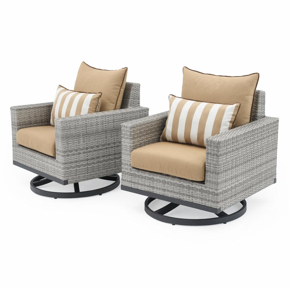 Milo Espresso Sunbrella Outdoor Motion Club Chairs