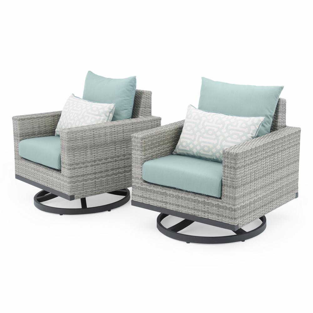 Milo Espresso Sunbrella Outdoor Motion Club Chairs
