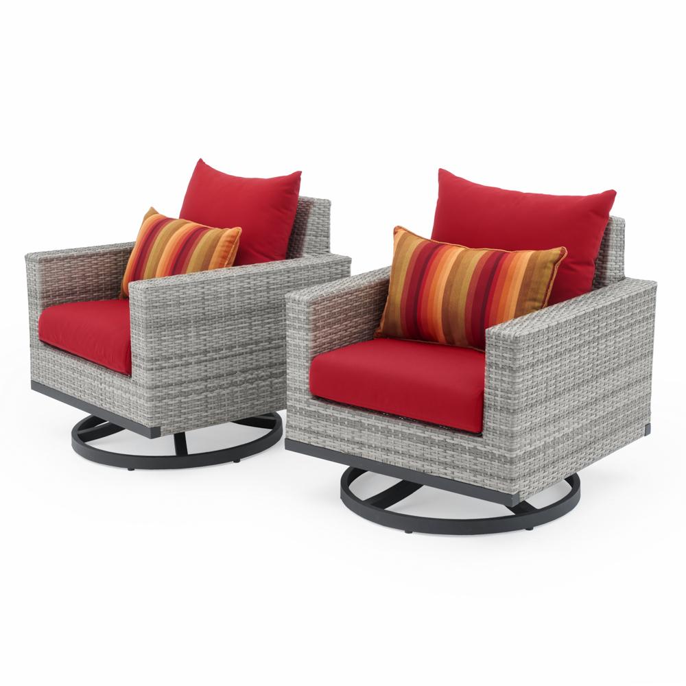 Milo Espresso Sunbrella Outdoor Motion Club Chairs