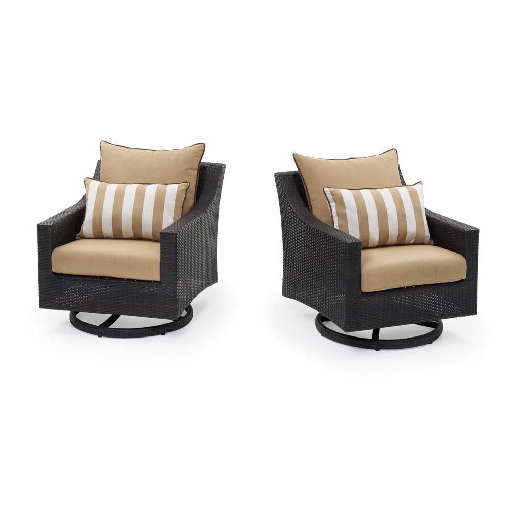Deco Set of 2 Sunbrella Outdoor Motion Club Chairs