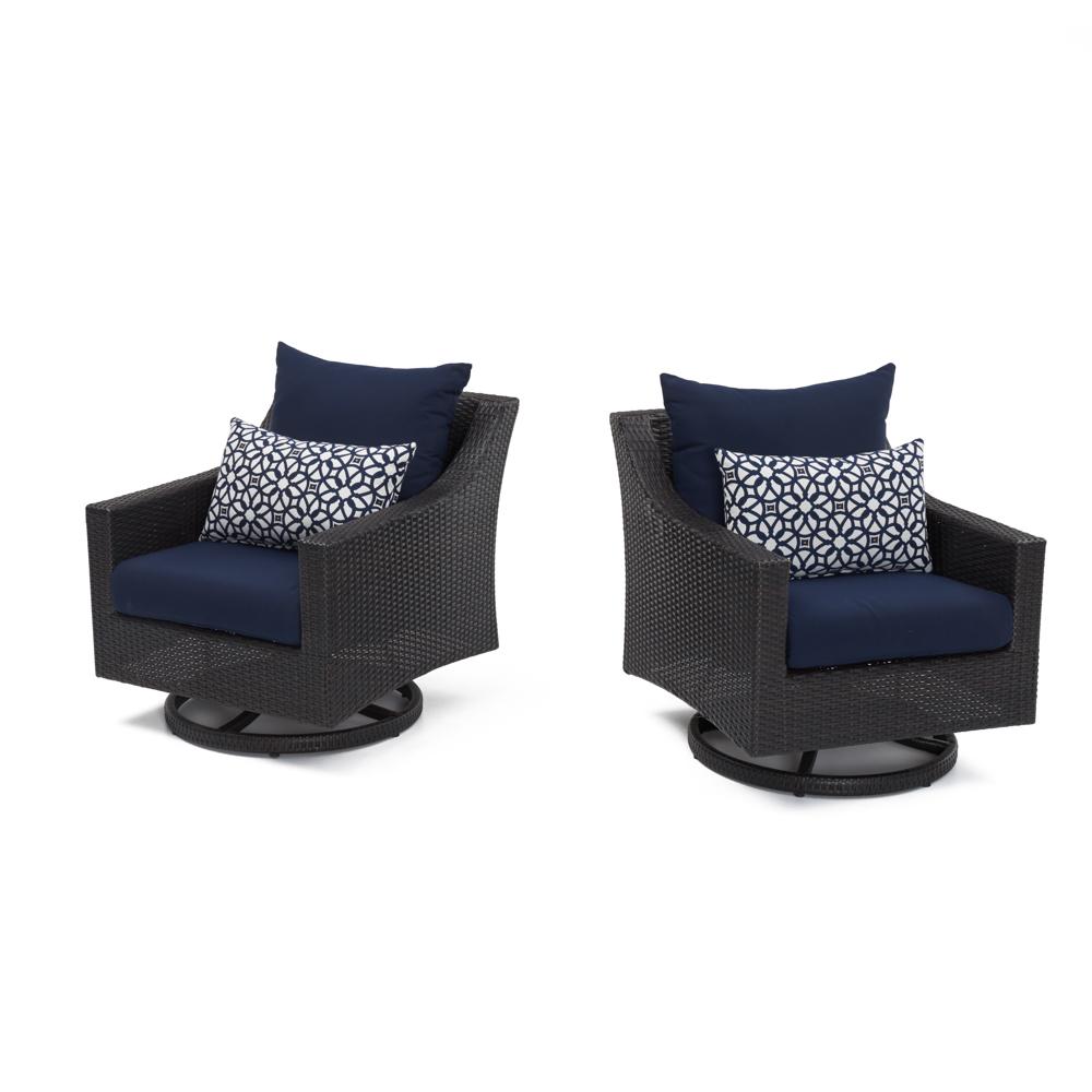 Deco Set of 2 Sunbrella Outdoor Motion Club Chairs