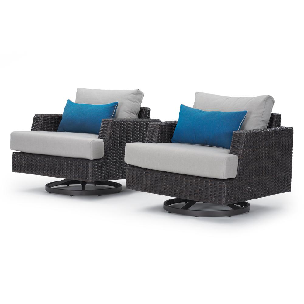 Portofino Repose Set of 2 Sunbrella Outdoor Motion Club Chairs