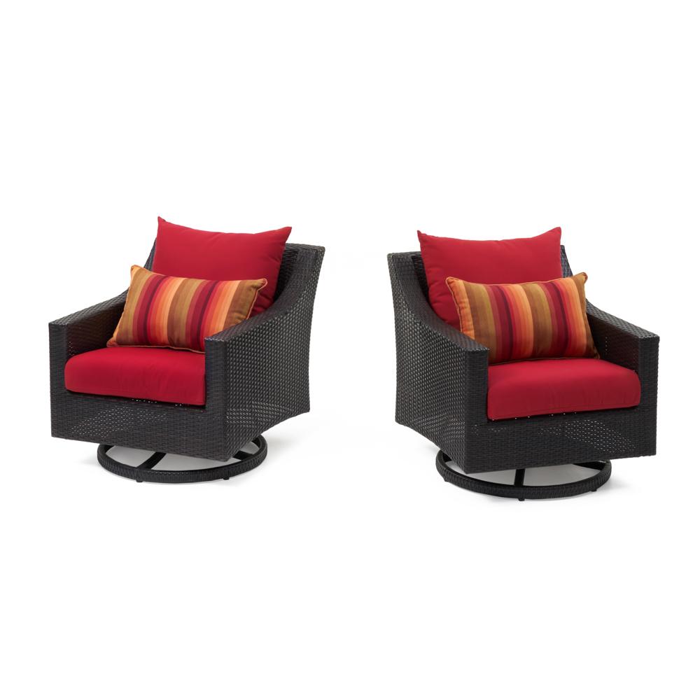 Deco Set of 2 Sunbrella Outdoor Motion Club Chairs