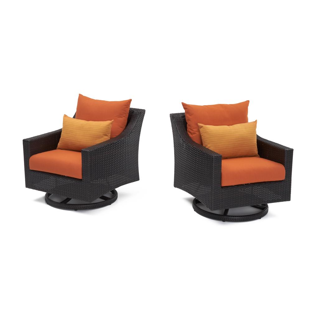 Deco Set of 2 Sunbrella Outdoor Motion Club Chairs
