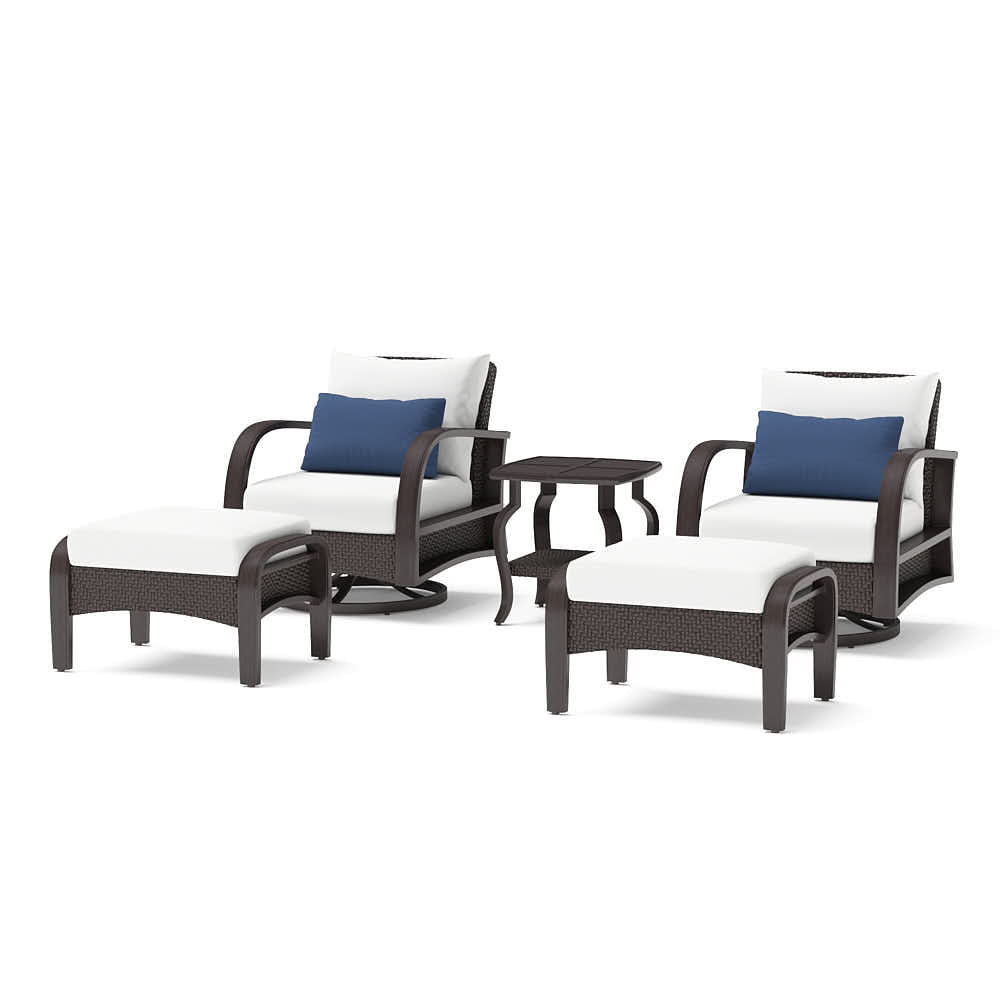 Barcelo 5 Piece Sunbrella Outdoor Motion Club Seating Set