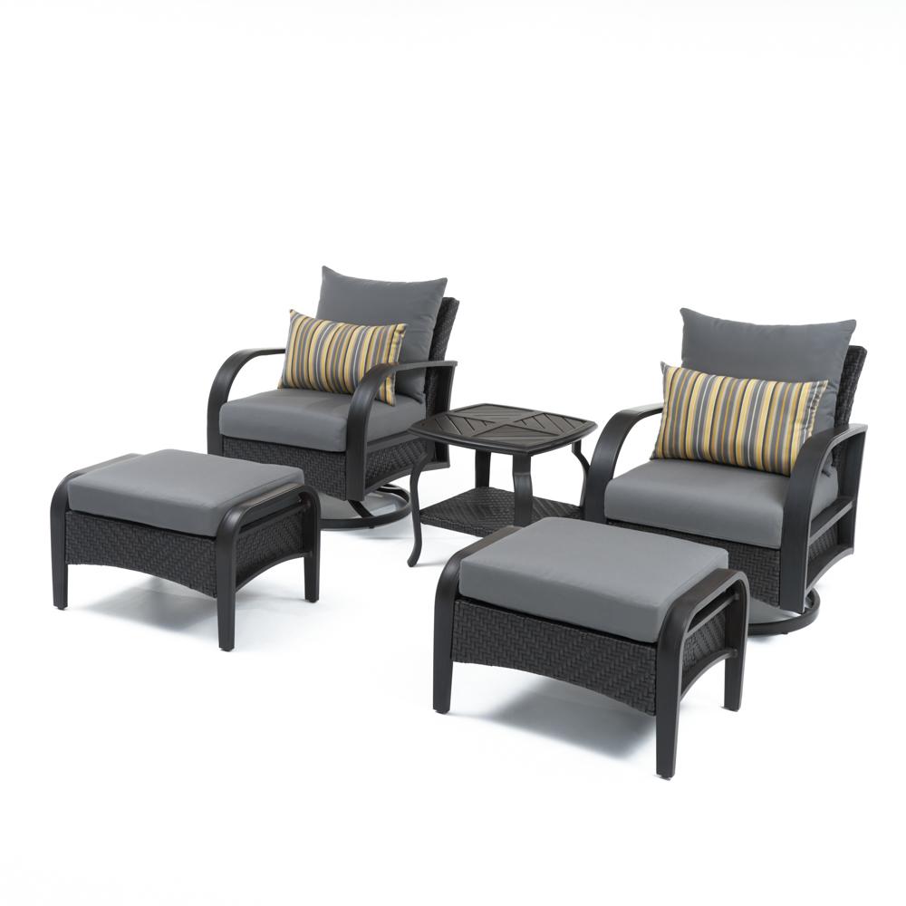 Barcelo 5 Piece Sunbrella Outdoor Motion Club Seating Set