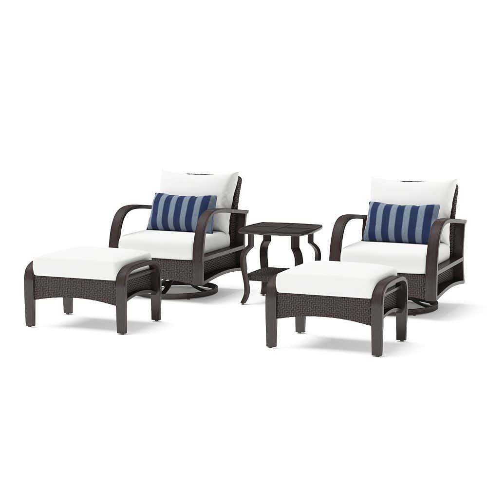 Barcelo 5 Piece Sunbrella Outdoor Motion Club Seating Set