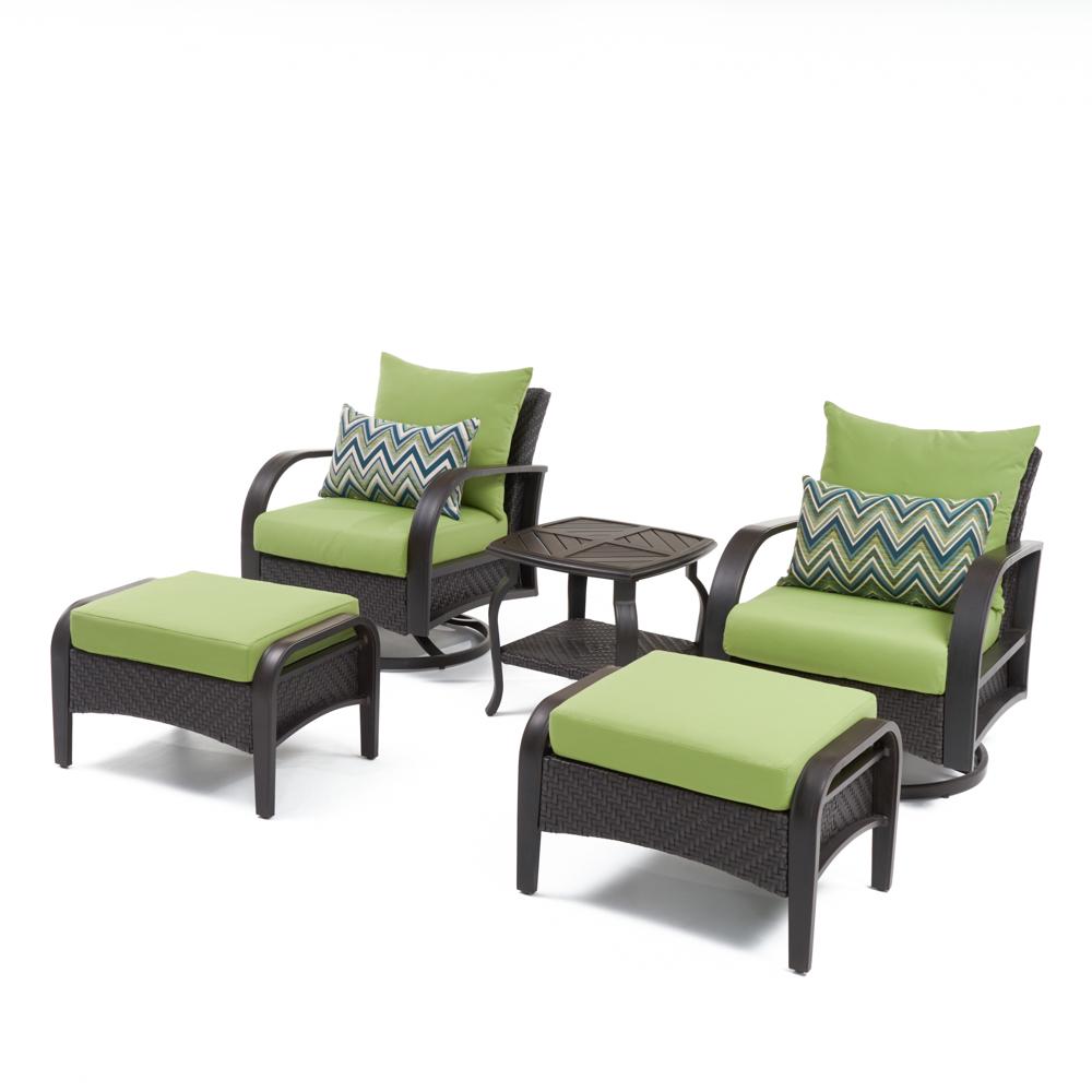 Barcelo 5 Piece Sunbrella Outdoor Motion Club Seating Set