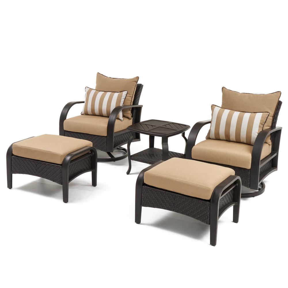 Barcelo 5 Piece Sunbrella Outdoor Motion Club Seating Set