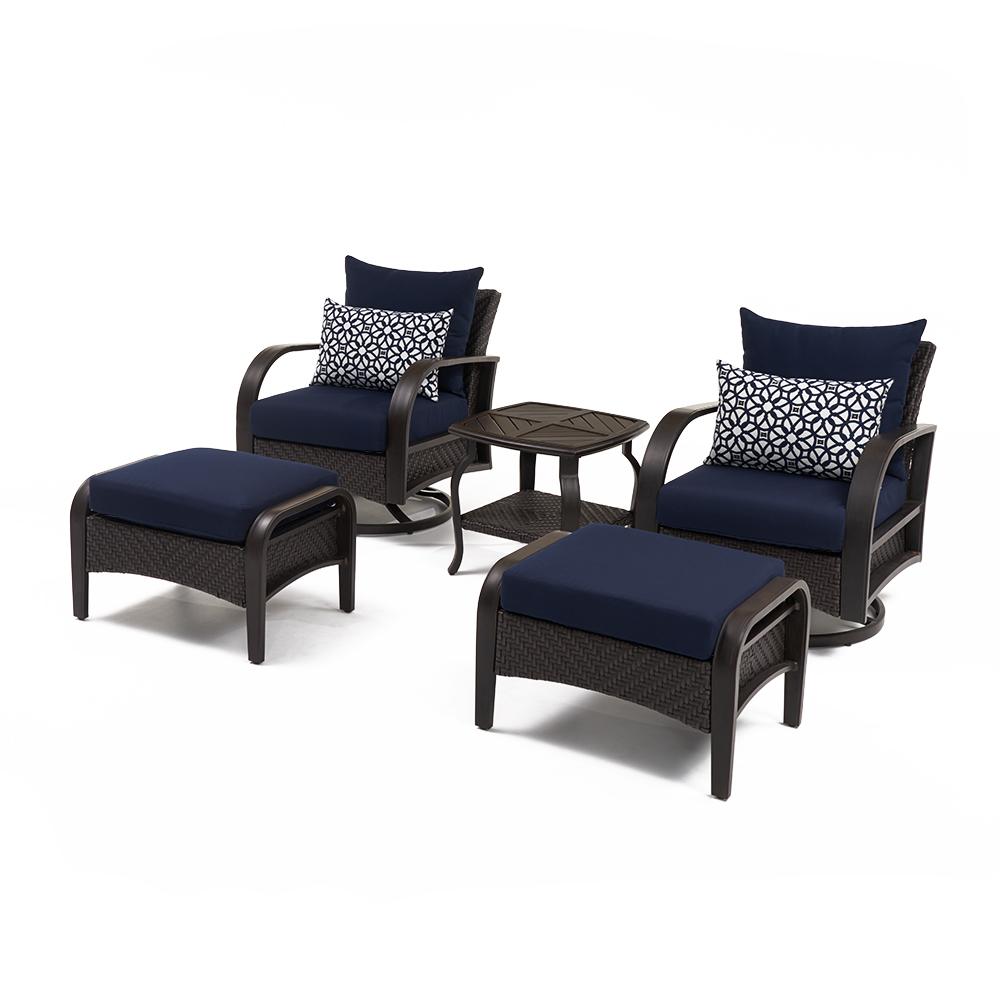Barcelo 5 Piece Sunbrella Outdoor Motion Club Seating Set