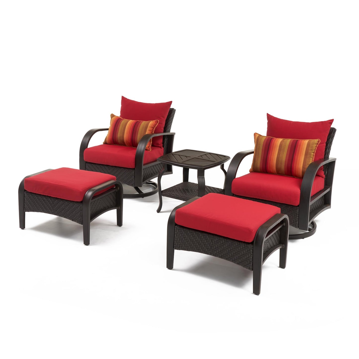 Barcelo 5 Piece Sunbrella Outdoor Motion Club Seating Set