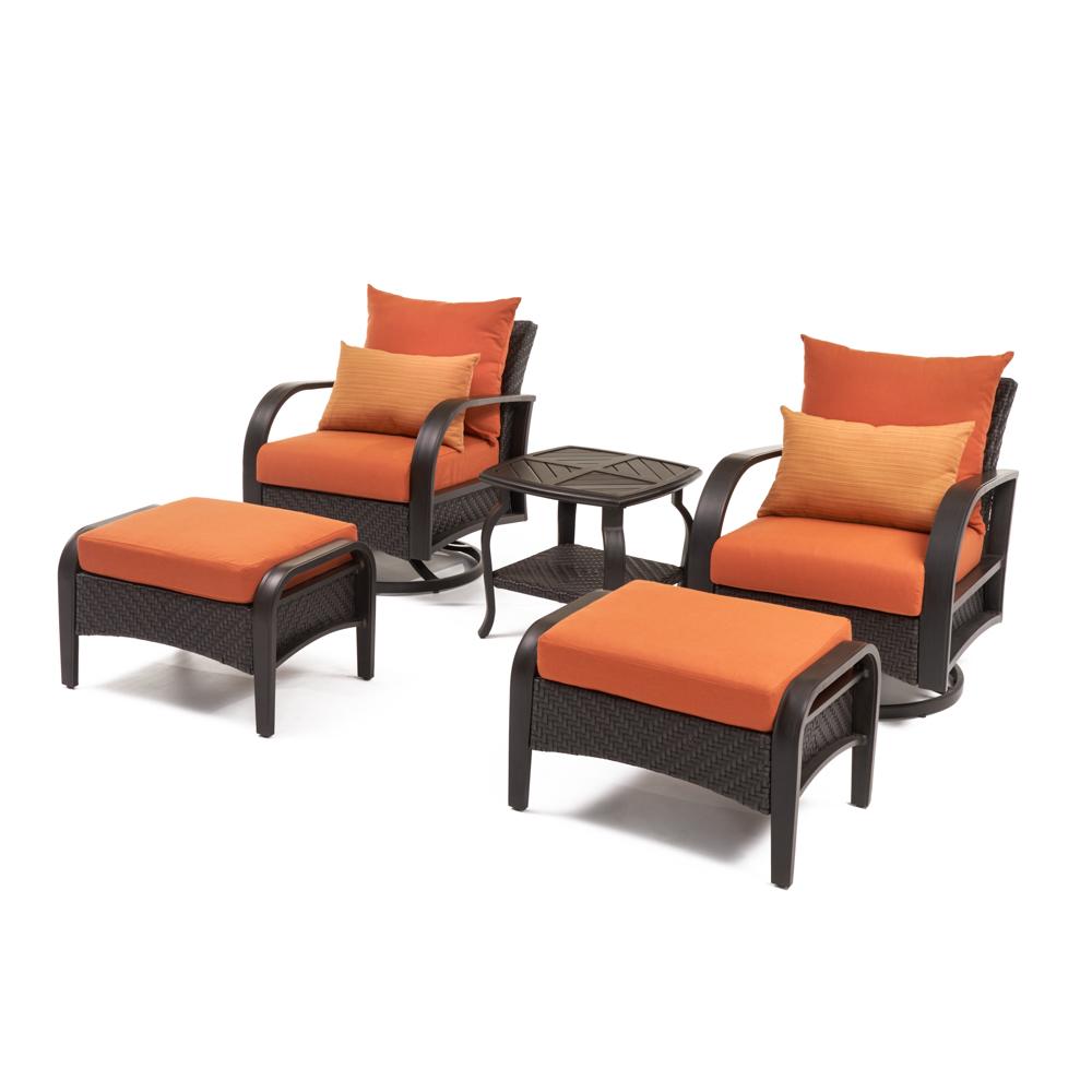 Barcelo 5 Piece Sunbrella Outdoor Motion Club Seating Set