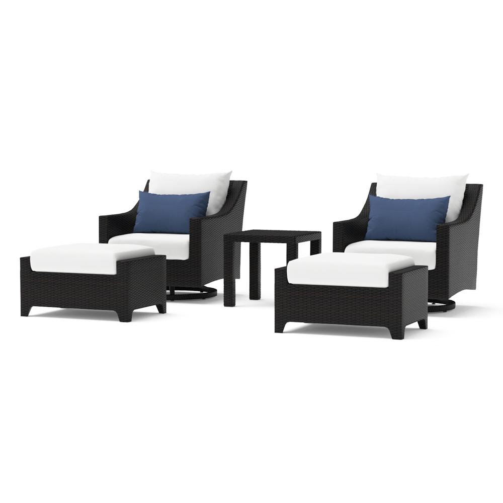 Deco 5 Piece Sunbrella Outdoor Motion Club & Ottoman Set