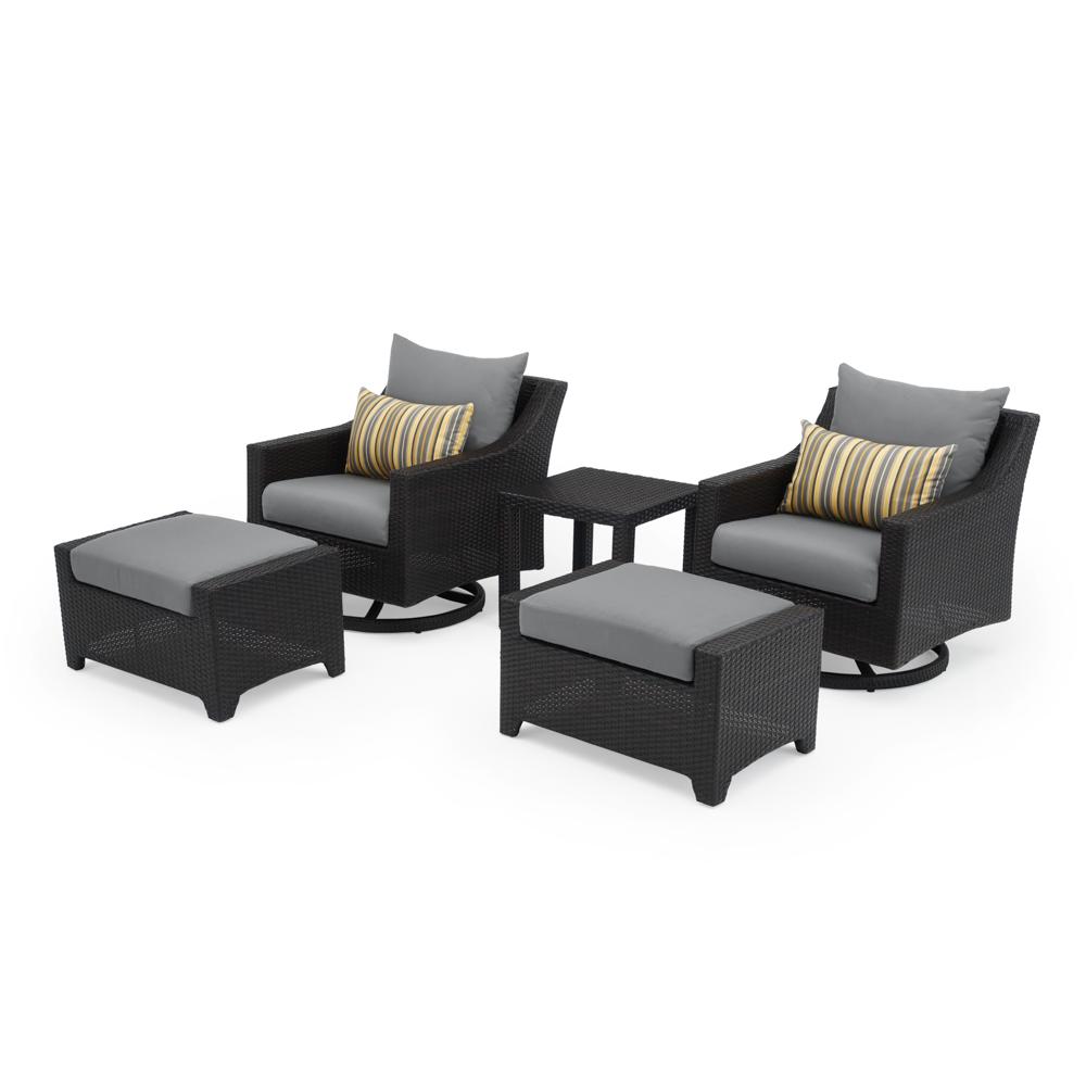 Deco 5 Piece Sunbrella Outdoor Motion Club & Ottoman Set