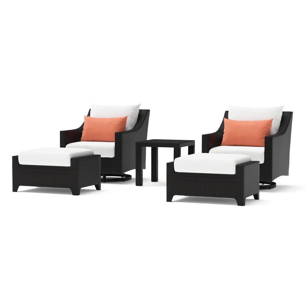 Deco 5 Piece Sunbrella Outdoor Motion Club & Ottoman Set
