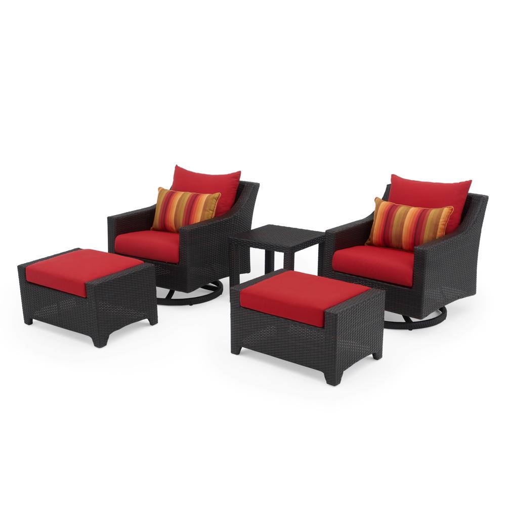 Deco 5 Piece Sunbrella Outdoor Motion Club & Ottoman Set