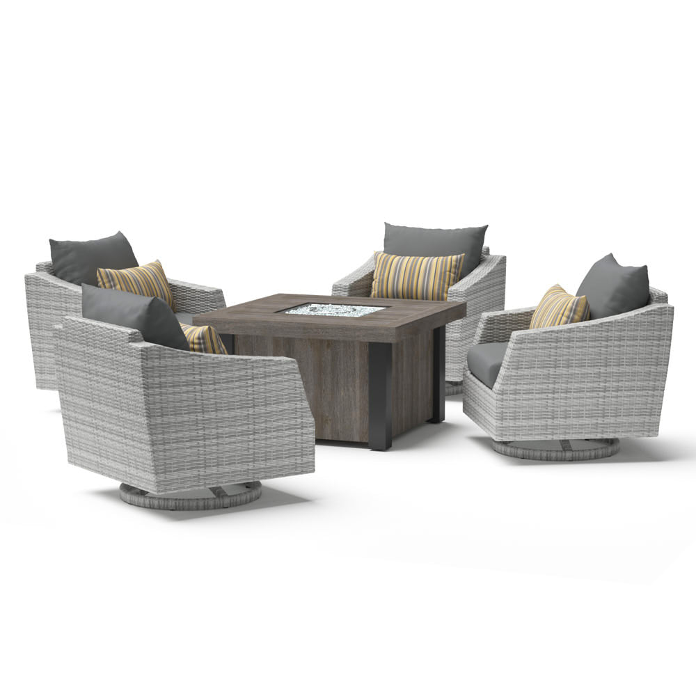 Cannes 5 Piece Motion Fire Chat Set