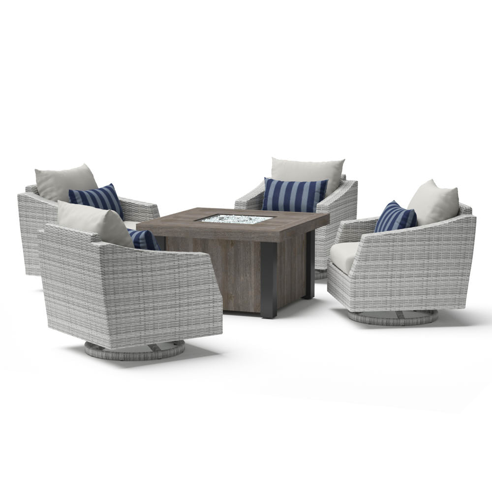 Cannes 5 Piece Motion Fire Chat Set