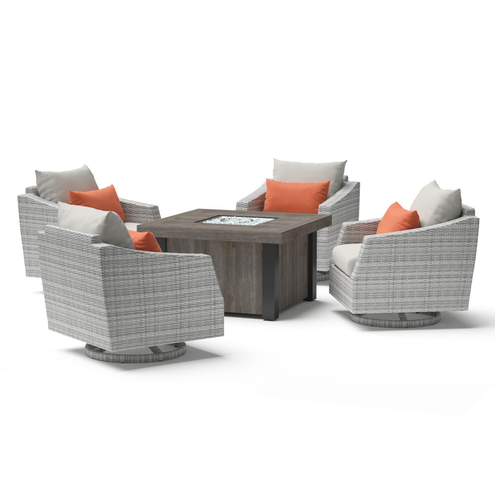 Cannes 5 Piece Motion Fire Chat Set