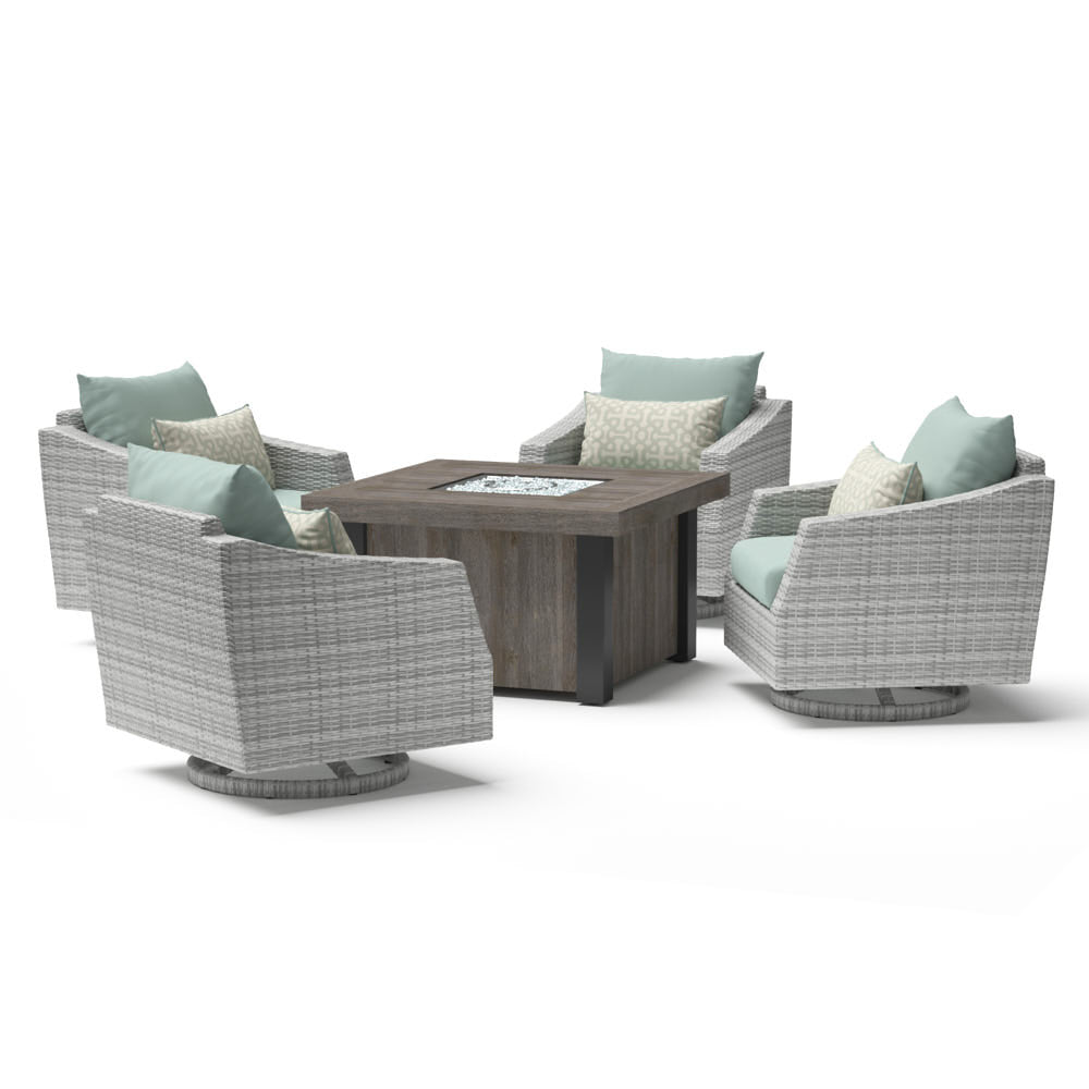 Cannes 5 Piece Motion Fire Chat Set