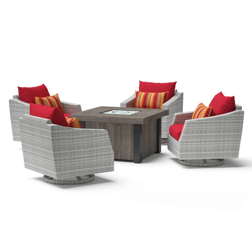 Cannes 5 Piece Motion Fire Chat Set