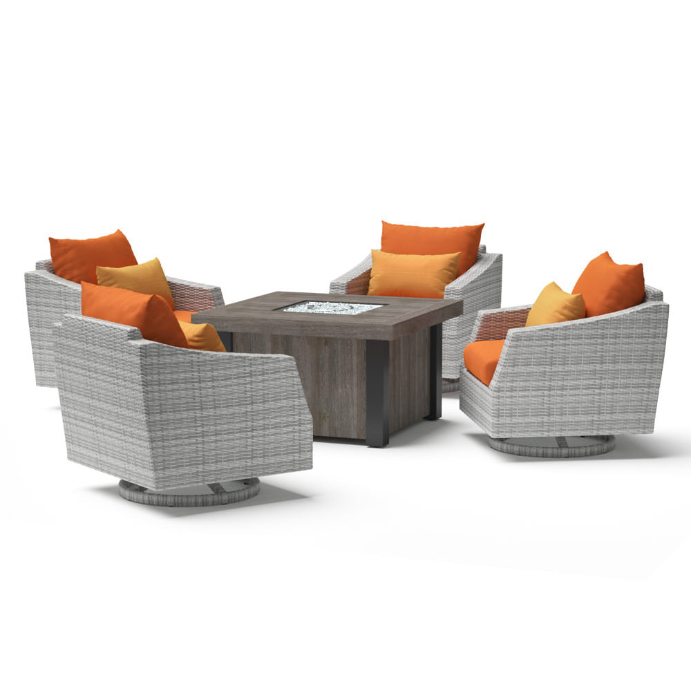 Cannes 5 Piece Motion Fire Chat Set