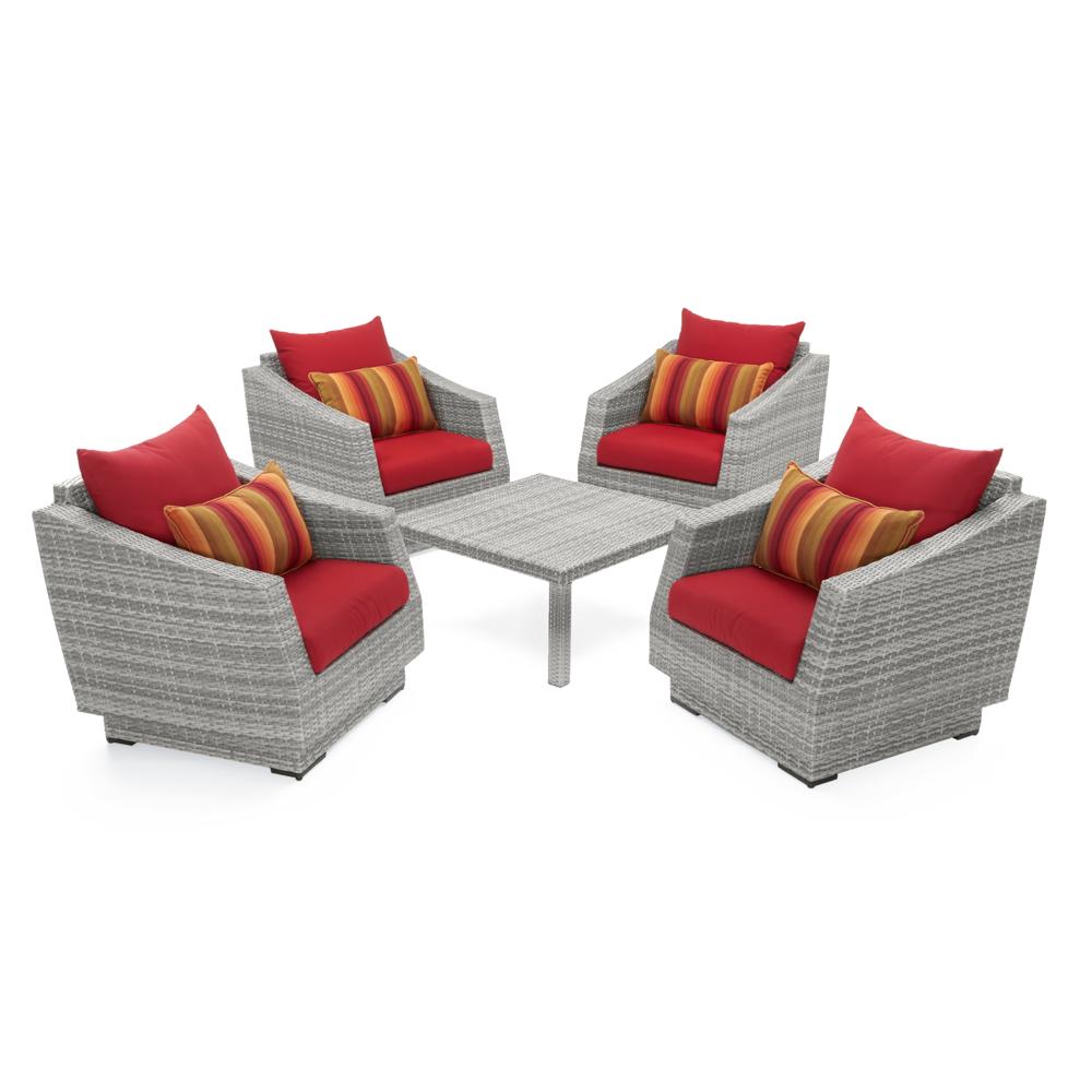 Cannes 5 Piece Club & Table Chat Set