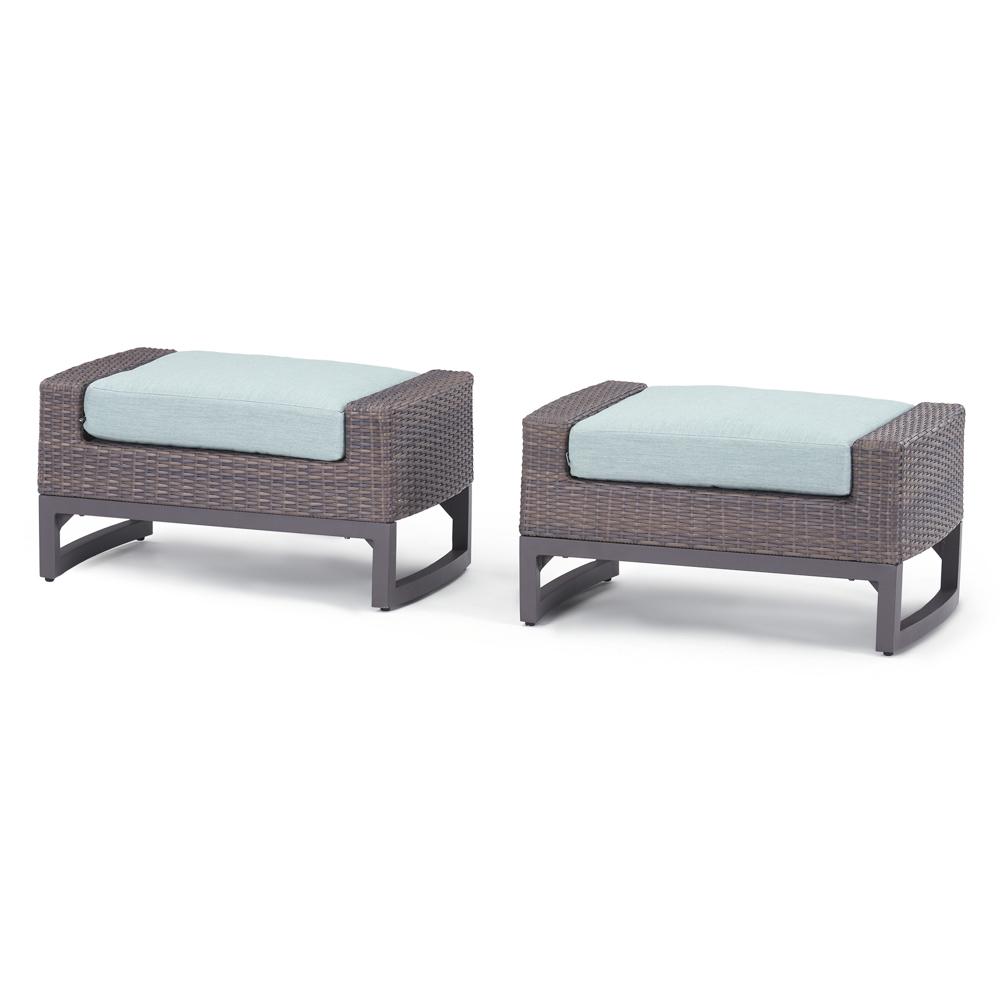 Milea Set of 2 Sunbrella Outdoor Ottomans