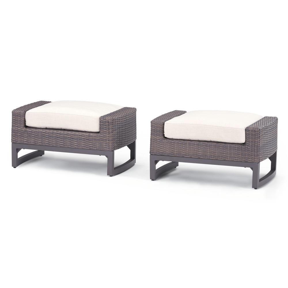Milea Set of 2 Sunbrella Outdoor Ottomans