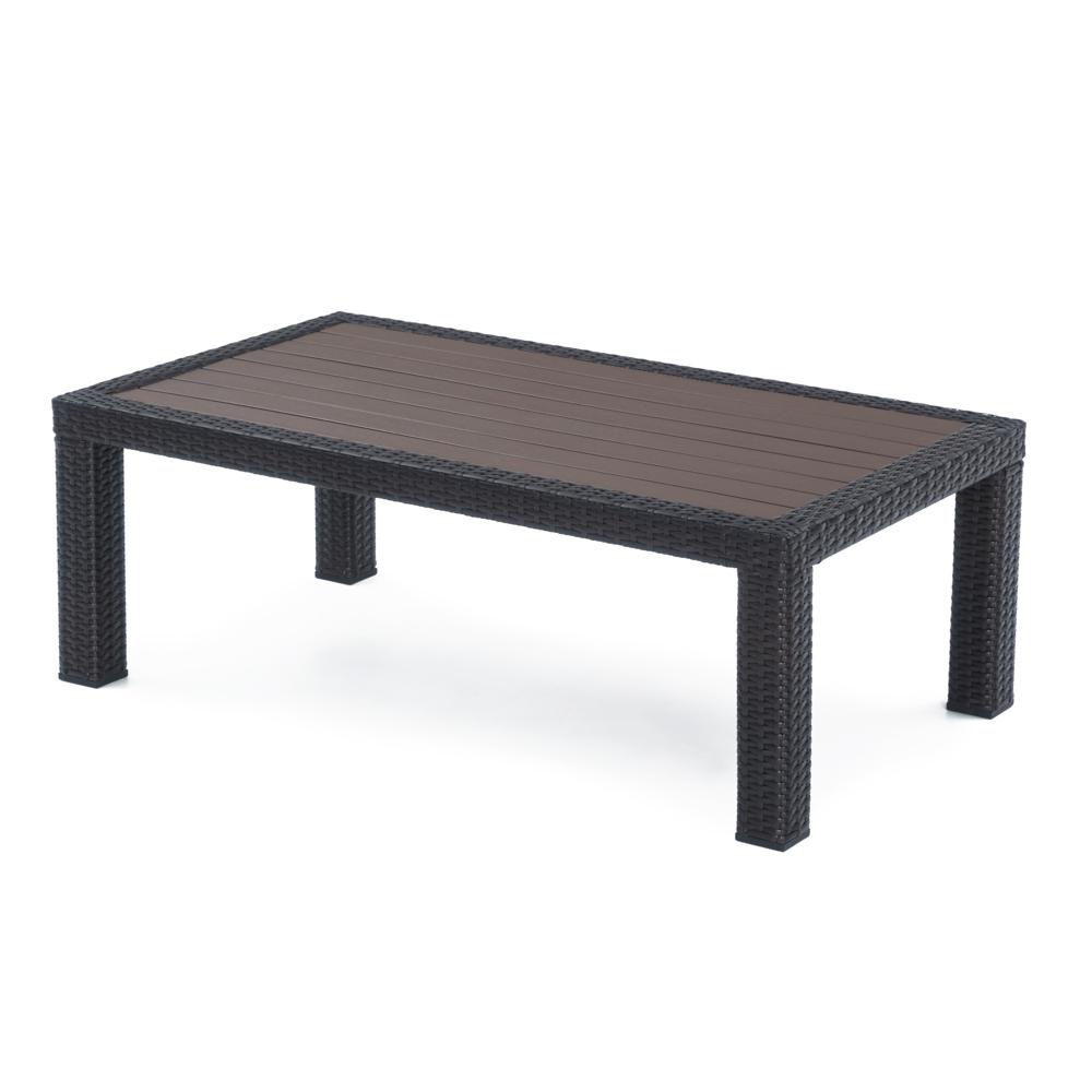 Deco Deluxe Wood Top 26x46 Coffee Table