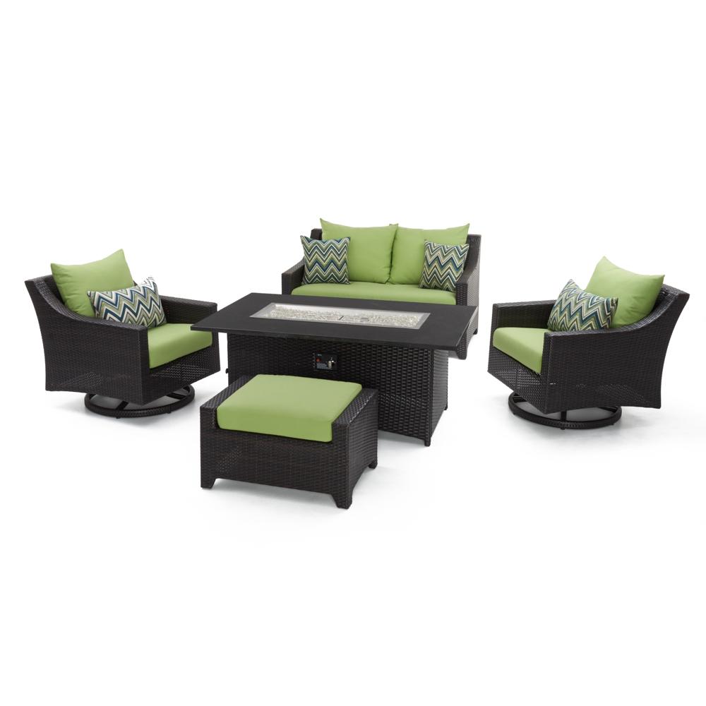 Deco 5 Piece Sunbrella Outdoor Love & Motion Club Fire Set