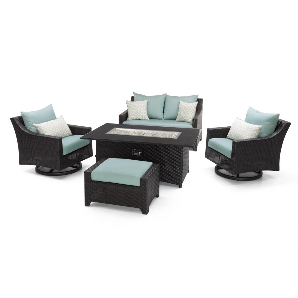 Deco 5 Piece Sunbrella Outdoor Love & Motion Club Fire Set