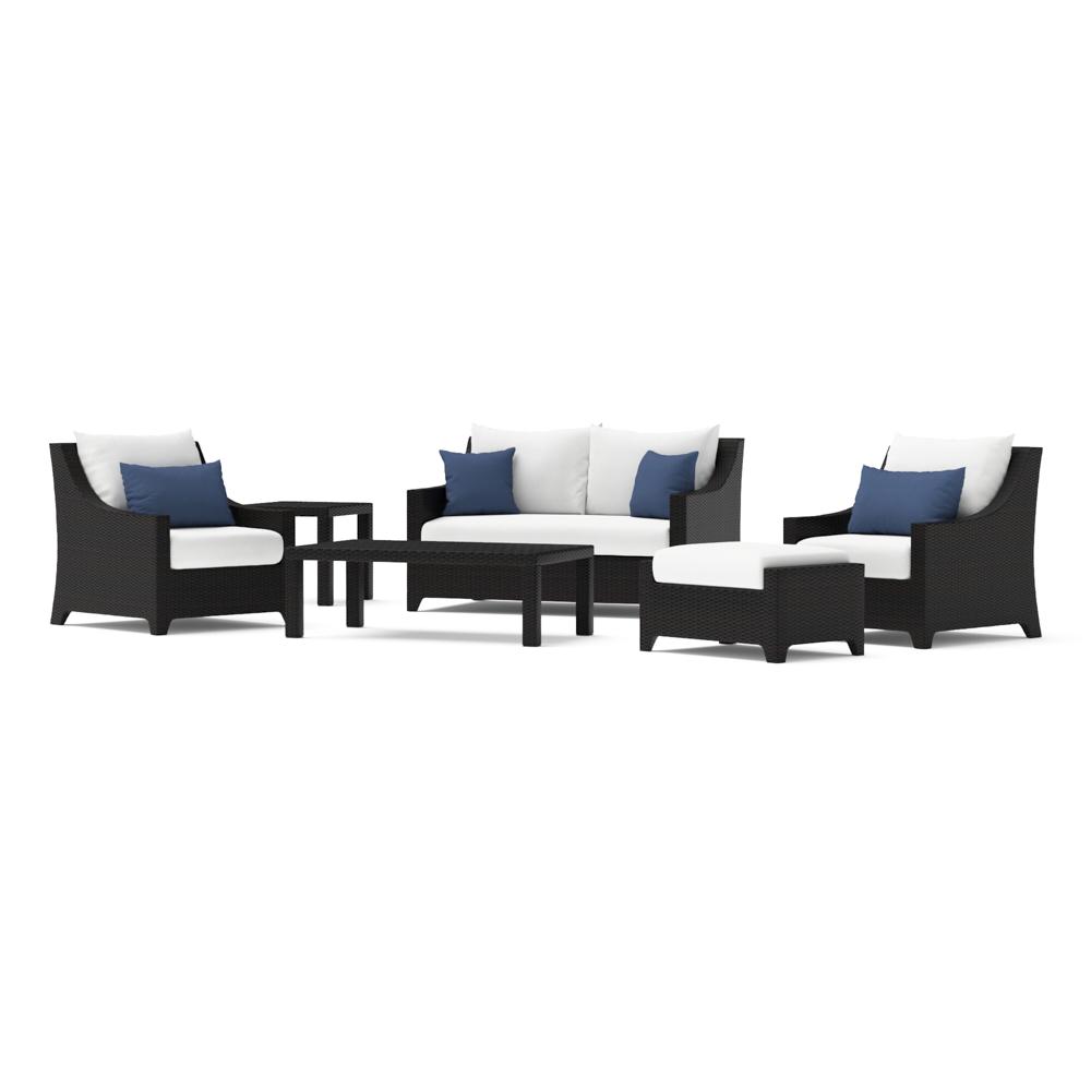 Deco 6 Piece Sunbrella Outdoor Love & Club Seating Set