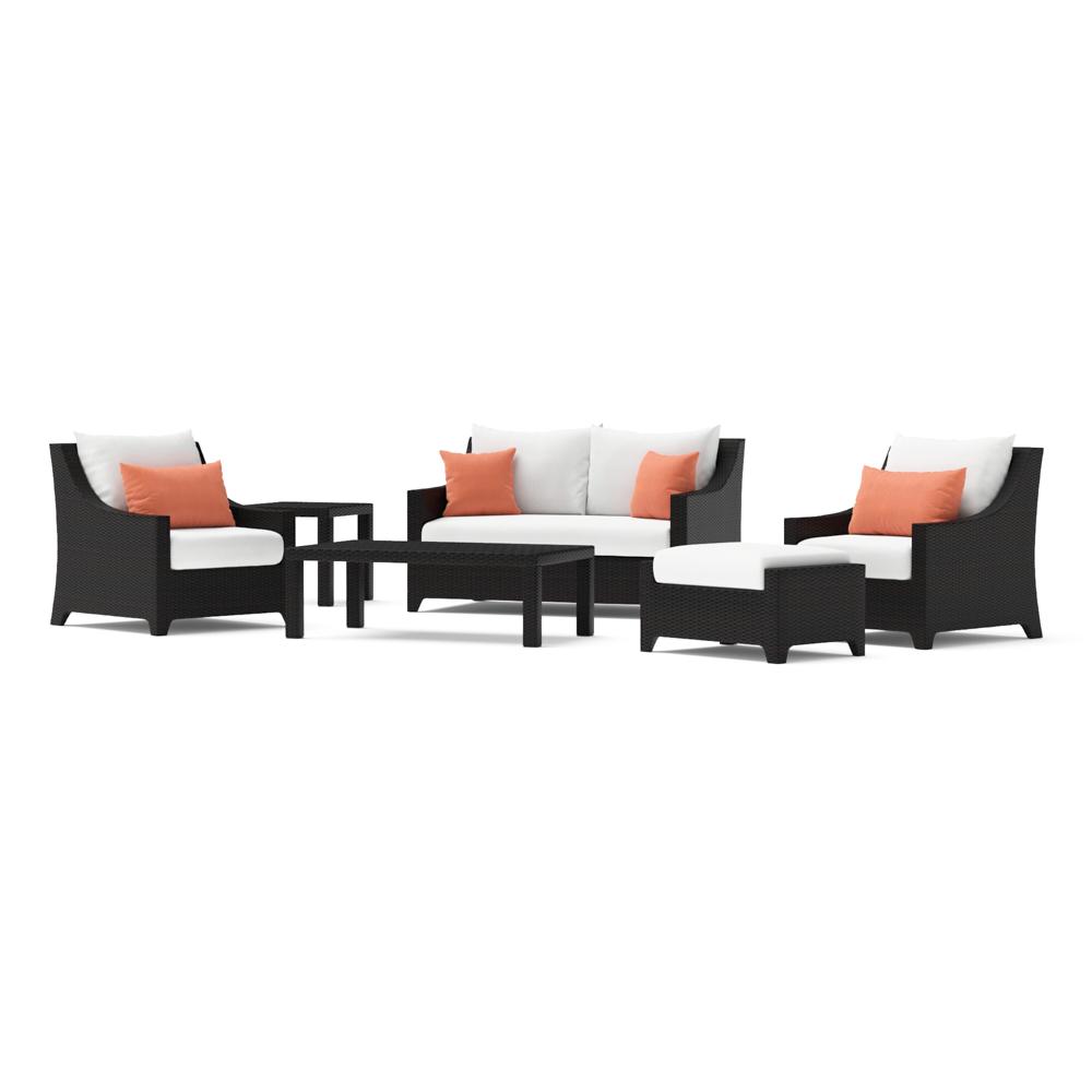 Deco 6 Piece Sunbrella Outdoor Love & Club Seating Set