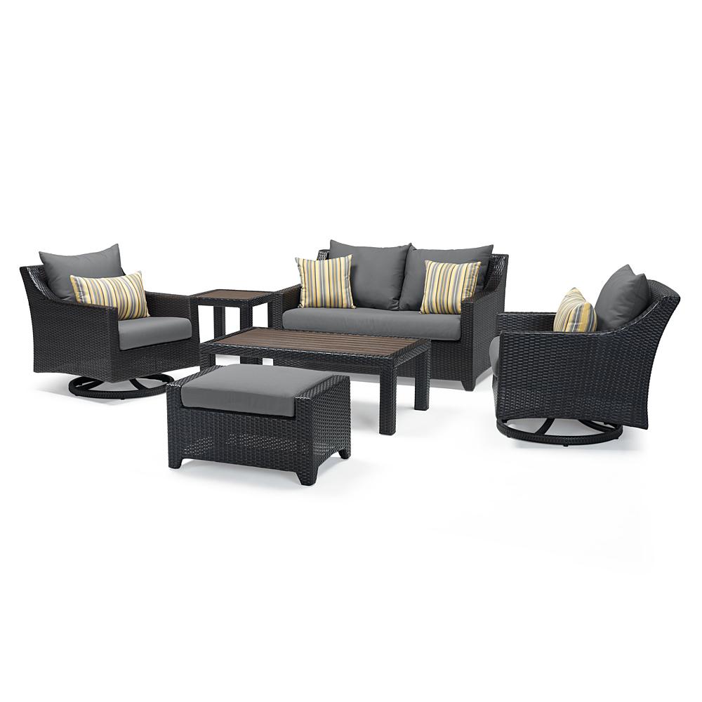 Deco 6 Piece Sunbrella Outdoor Love & Motion Club Set