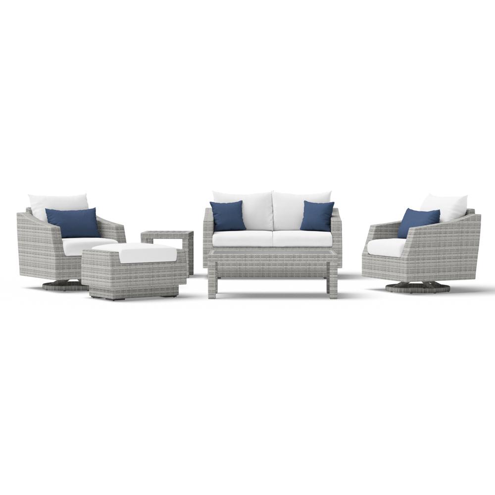 Cannes 6 Piece Sunbrella Outdoor Love & Motion Club Set