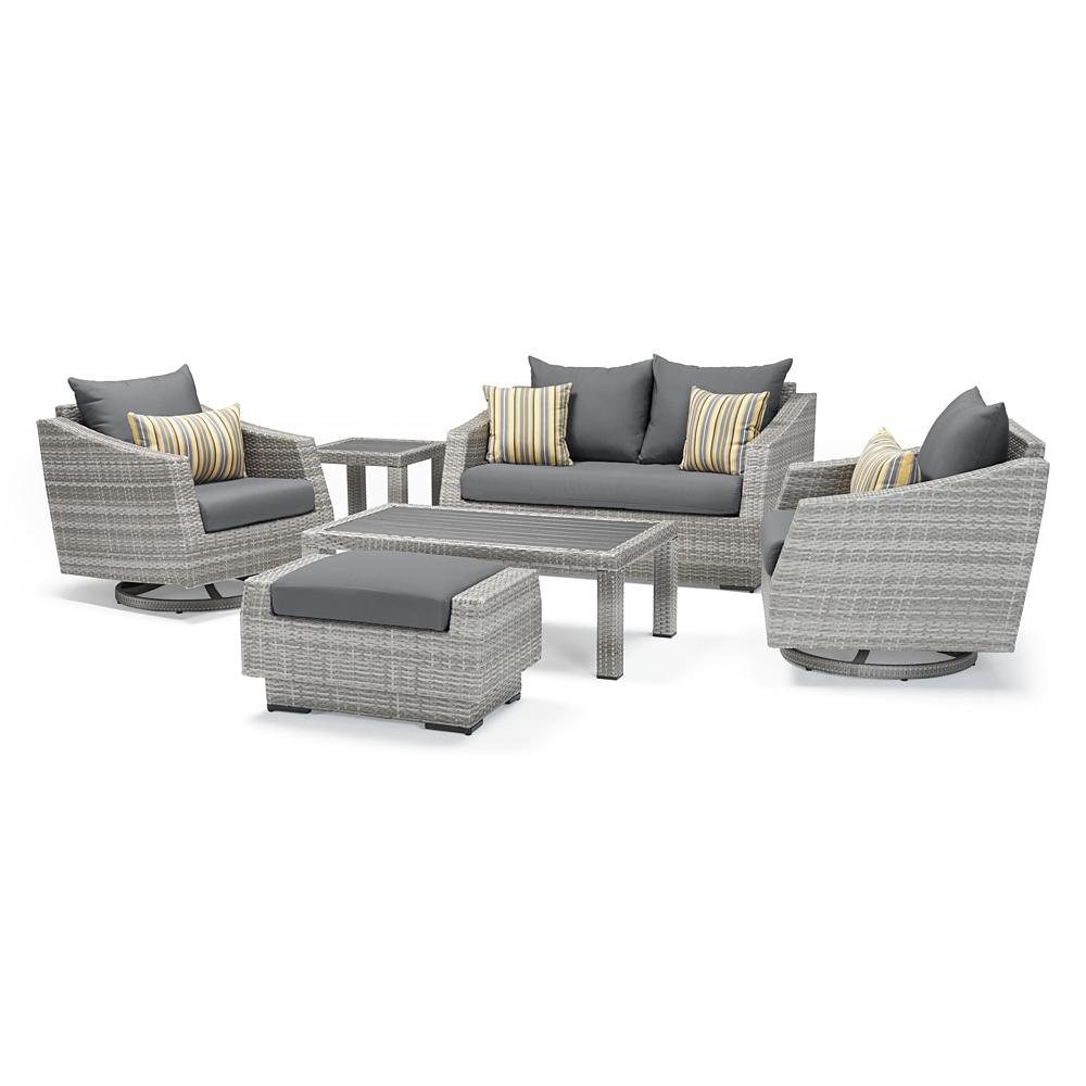 Cannes 6 Piece Sunbrella Outdoor Love & Motion Club Set