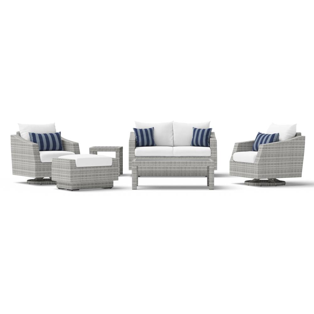 Cannes 6 Piece Sunbrella Outdoor Love & Motion Club Set